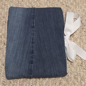 Upcycled Blue Jean Paperback Book Sleeve
